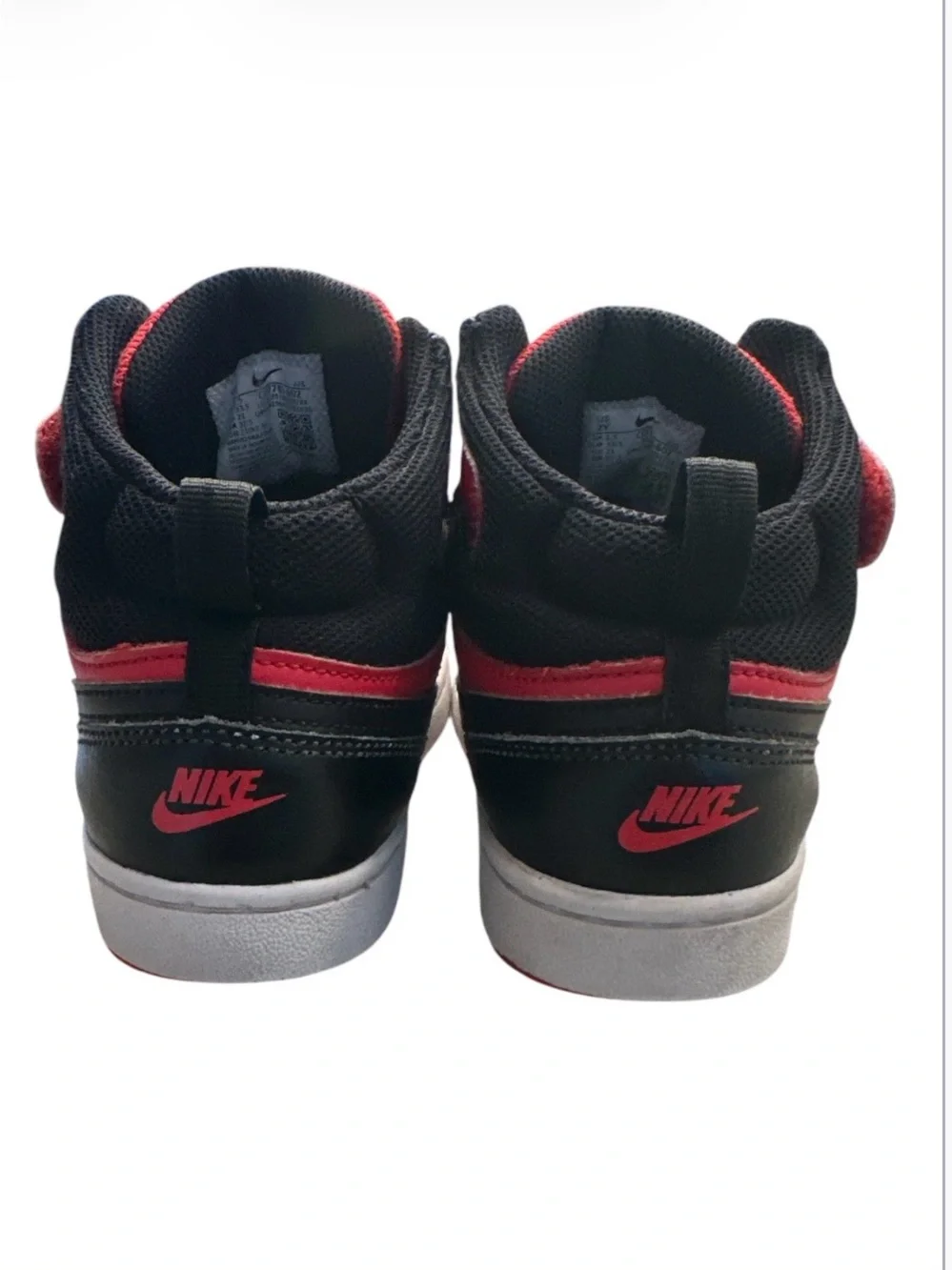 Nike Court Borough Mid 2 Kids Shoes Red Black White Size US 2Y Youth CD7783-602